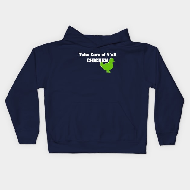 Take Care of Yall Chicken Seahawks Beast Mode Kids Hoodie by Tesla